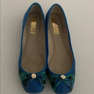 Cute blue green ballet flats